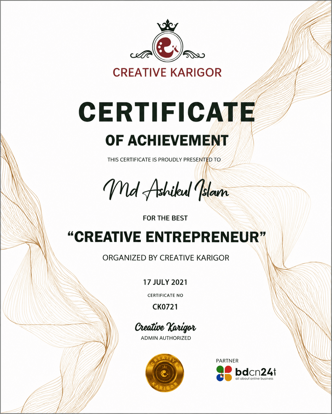 Best Creative Entrepreneur